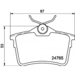 Piduriklotsi komplekt, ketaspidur HELLA 8DB 355 014-081