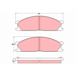 Piduriklotsi komplekt, ketaspidur TRW GDB1017