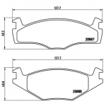 Piduriklotsi komplekt, ketaspidur BREMBO P 85 024