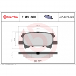 Piduriklotsi komplekt, ketaspidur BREMBO P 83 068