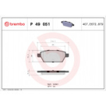 Piduriklotsi komplekt, ketaspidur BREMBO P 49 051