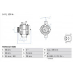 Generaator BOSCH 0 986 082 050