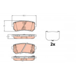 Piduriklotsi komplekt, ketaspidur TRW GDB3636