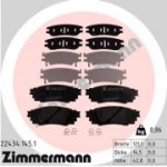 Piduriklotsi komplekt, ketaspidur ZIMMERMANN 22434.145.1