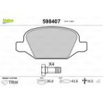 Piduriklotsi komplekt,ketaspidur VALEO 598407