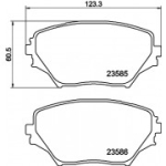 Piduriklotsi komplekt, ketaspidur HELLA 8DB 355 009-741