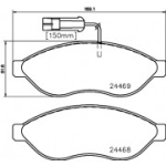 Piduriklotsi komplekt, ketaspidur HELLA 8DB 355 020-651