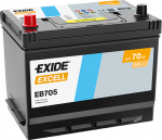 Aku EXIDE Excell EB705 70Ah 540A