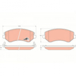 Piduriklotsi komplekt, ketaspidur TRW GDB4126