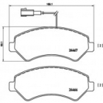 Piduriklotsi komplekt, ketaspidur BREMBO P 23 136
