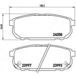 Piduriklotsi komplekt, ketaspidur BREMBO P 30 023