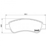 Piduriklotsi komplekt, ketaspidur BREMBO P 61 091