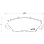Piduriklotsi komplekt, ketaspidur BREMBO P 83 071