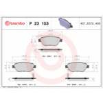 Piduriklotsi komplekt, ketaspidur BREMBO P 23 153