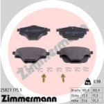 Piduriklotsi komplekt, ketaspidur ZIMMERMANN 25827.175.1