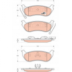 Piduriklotsi komplekt, ketaspidur TRW GDB4139