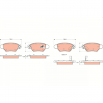 Piduriklotsi komplekt, ketaspidur TRW GDB1352
