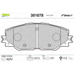 Piduriklotsi komplekt, ketaspidur VALEO 301078
