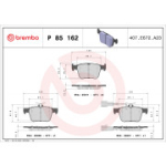 Piduriklotsi komplekt, ketaspidur BREMBO P 85 162