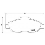 Piduriklotsi komplekt,ketaspidur BREMBO P 61 101X