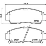 Piduriklotsi komplekt, ketaspidur HELLA 8DB 355 009-771