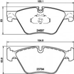Piduriklotsi komplekt, ketaspidur HELLA 8DB 355 014-351