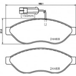 Piduriklotsi komplekt, ketaspidur HELLA 8DB 355 020-661