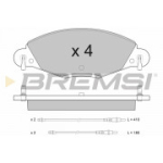 Piduriklotsi komplekt, ketaspidur BREMSI BP2937