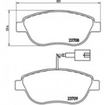 Piduriklotsi komplekt, ketaspidur BREMBO P 23 137