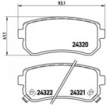 Piduriklotsi komplekt, ketaspidur BREMBO P 30 025