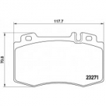 Piduriklotsi komplekt, ketaspidur BREMBO P 50 041
