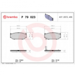 Piduriklotsi komplekt, ketaspidur BREMBO P 79 023
