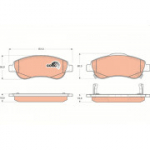 Piduriklotsi komplekt, ketaspidur TRW GDB3445