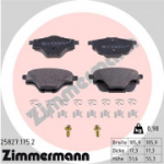 Piduriklotsi komplekt, ketaspidur ZIMMERMANN 25827.175.2