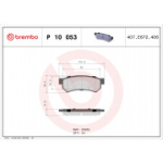 Piduriklotsi komplekt, ketaspidur BREMBO P 10 053