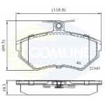 Piduriklotsi komplekt, ketaspidur COMLINE CBP0736