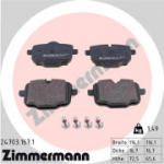 Piduriklotsi komplekt, ketaspidur ZIMMERMANN 24703.167.1