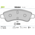 Piduriklotsi komplekt, ketaspidur VALEO 598464