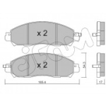 Piduriklotsi komplekt,ketaspidur CIFAM 822-1081-0