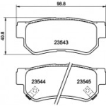 Piduriklotsi komplekt, ketaspidur HELLA 8DB 355 009-971