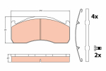 Piduriklotsi komplekt, ketaspidur TRW GDB5103
