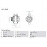 Generaator BOSCH 0 986 042 530
