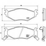 Piduriklotsi komplekt, ketaspidur BREMBO P 11 007