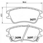 Piduriklotsi komplekt, ketaspidur BREMBO P 30 027