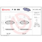 Piduriklotsi komplekt, ketaspidur BREMBO P 56 066