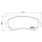 Piduriklotsi komplekt, ketaspidur BREMBO P 79 028