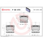 Piduriklotsi komplekt, ketaspidur BREMBO P 83 073