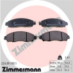 Piduriklotsi komplekt, ketaspidur ZIMMERMANN 22439.170.1