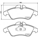 Piduriklotsi komplekt, ketaspidur HELLA 8DB 355 014-481