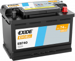 Aku EXIDE Excell EB740 74Ah 680A